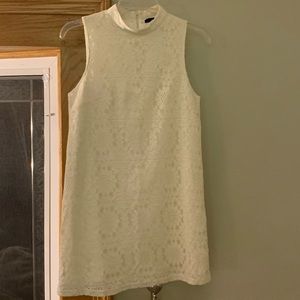 White high neck dress
